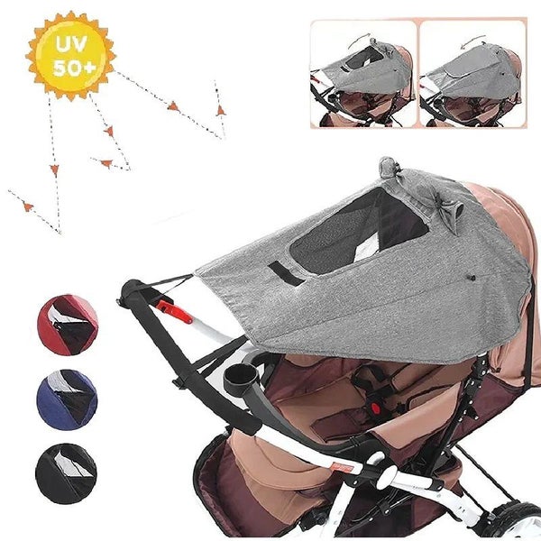 Universal Baby Stroller Sun Shade UV Protection Canopy Cover Carousel 1