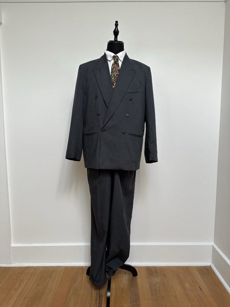 Vintage 1990s Part Two Rayon Double Breasted Suit Carousel 1