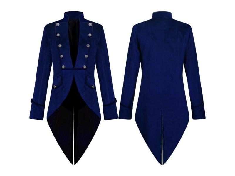Male Magician Wedding Clothing Wine Green Blue Tailcoat Prom Outfit Carousel 2