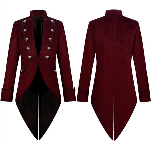 Male Magician Wedding Clothing Wine Green Blue Tailcoat Prom Outfit Carousel 1
