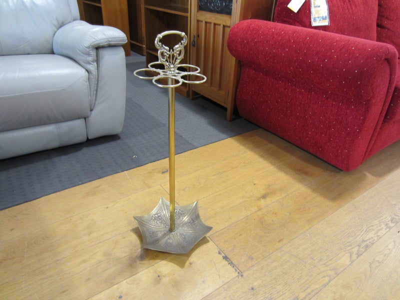Hollywood Regency Brass Umbrella Stand Carousel 1