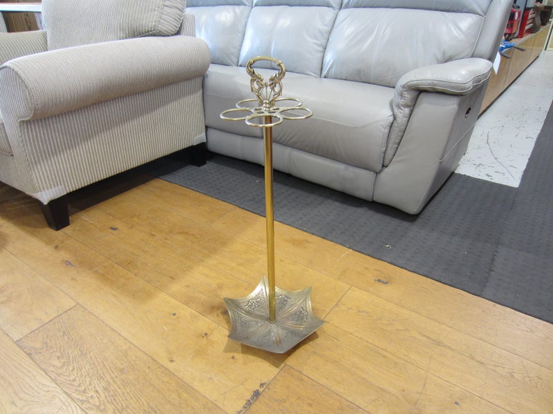 Hollywood Regency Brass Umbrella Stand Carousel 2