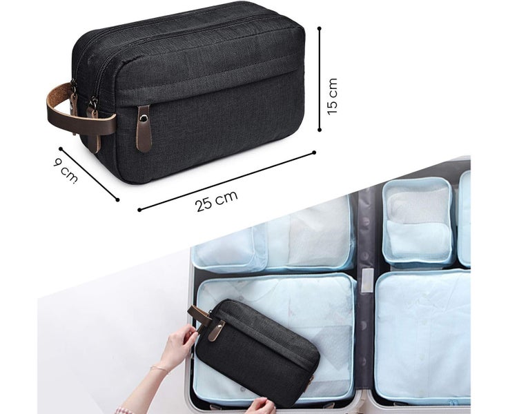 1 Piece Toiletry Bag,Wash Bag For Men And Women,Cosmetic Bag,Color: Black Carousel 2