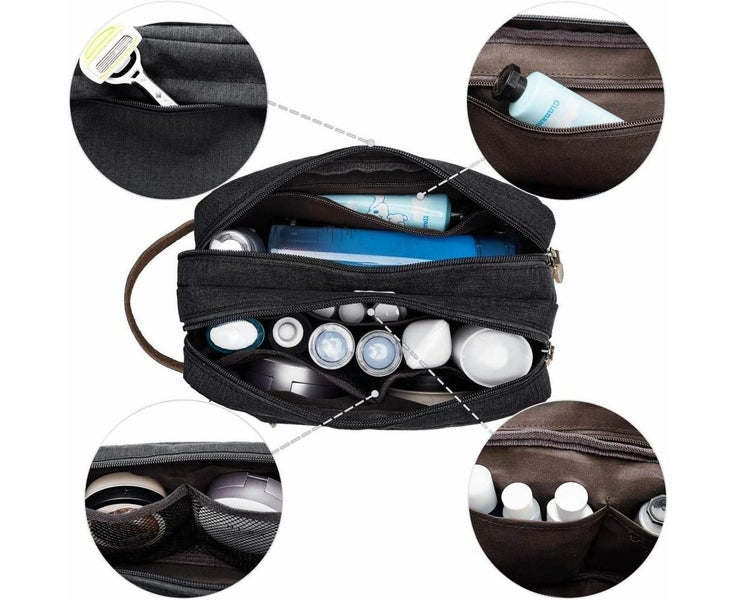 1 Piece Toiletry Bag,Wash Bag For Men And Women,Cosmetic Bag,Color: Black Carousel 3