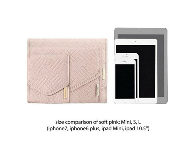 Foldable Jewelry Case Jewellery Pouch Storage Organiser - Pink Carousel 6