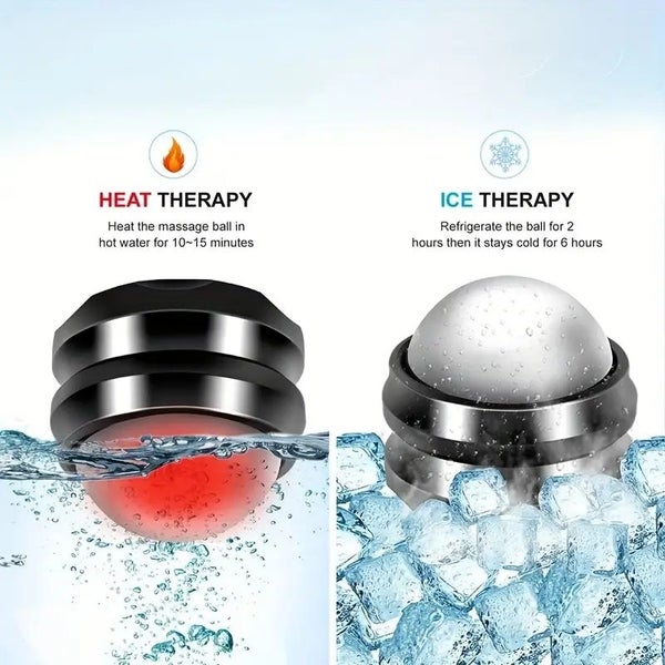 1PC Stainless Steel Handheld Massage Ball with Green & Black Design Deep Tissue Carousel 2