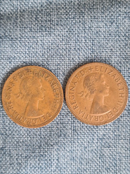 UK coin penny 1961 Carousel 2