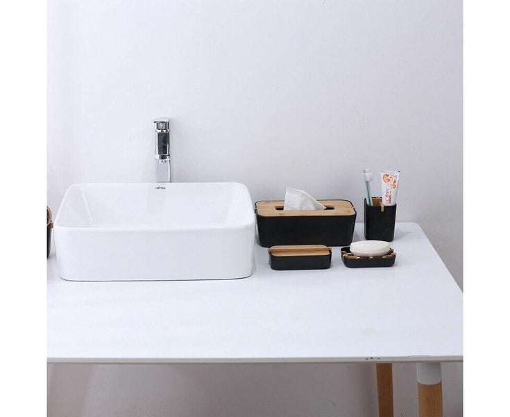 Soap Dish Bamboo Wooden Drain Container Bathroom Shower Soap Holder Case Carousel 6