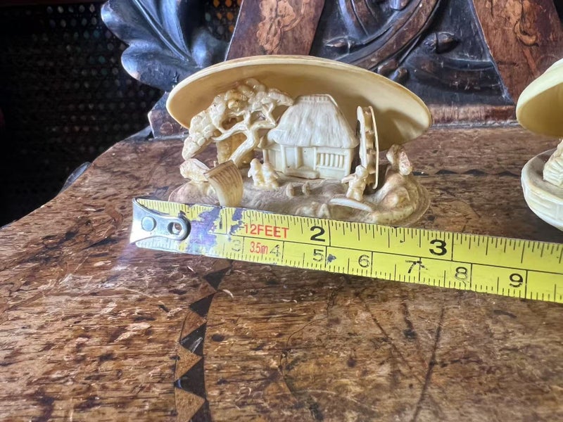 Vintage Asian carving of shell with buddha inside Carousel 9