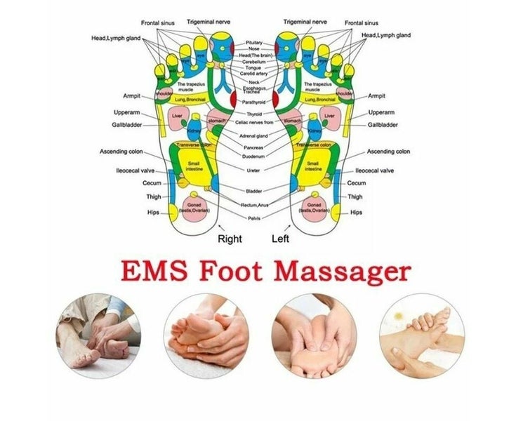 Electric Foot Massager EMS Feet Massage Mat Circulation Booster USB Rechargeable Carousel 8