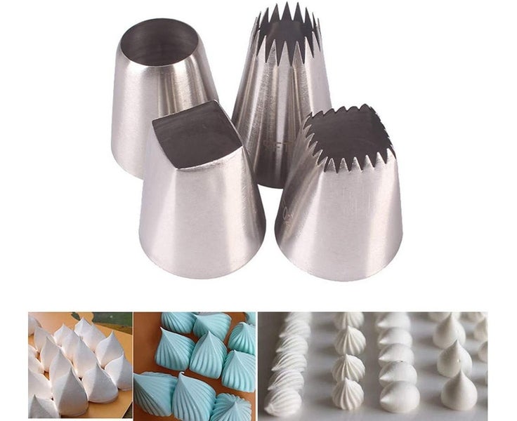 4PCS Wire Tips, Stainless Steel Icing Piping Nozzles For Pastry Fondant Tools Carousel 1