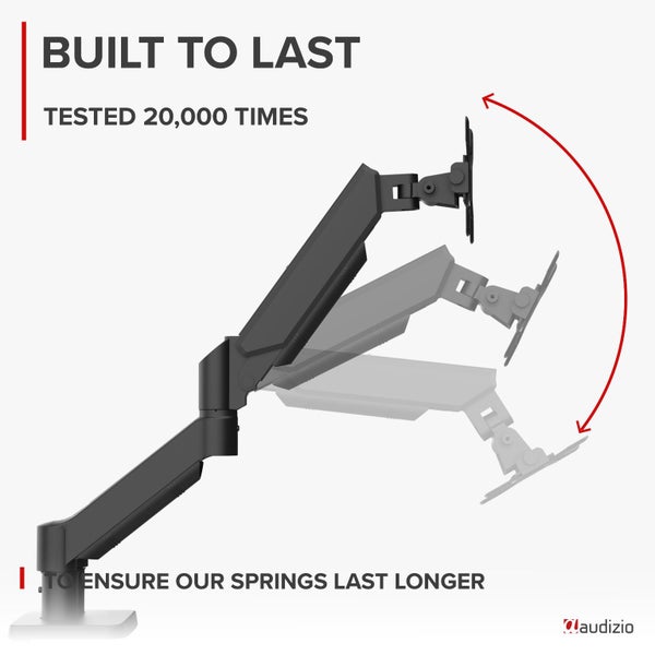 Single Monitor Arm Gas Spring 17”- 32” Carousel 15