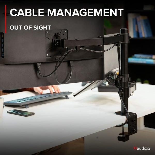 Single Monitor Arm 13”- 32” with Laptop stand Carousel 12