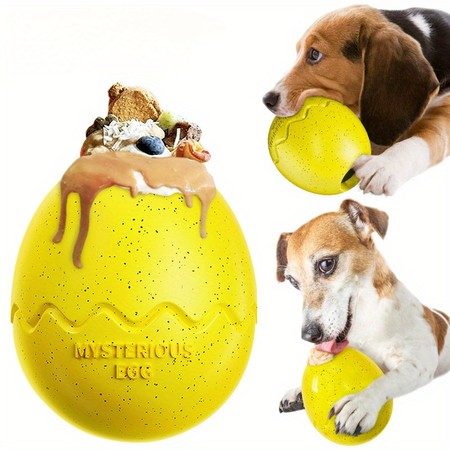 Dino Egg-Shaped Slow Feeder Dog Toy Carousel 1