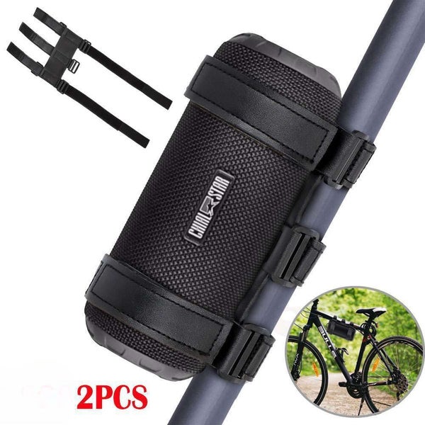 2x Portable Bike Speaker Mount Handlebar Sound Bar Holder w/2 Strap Adjustable Carousel 1