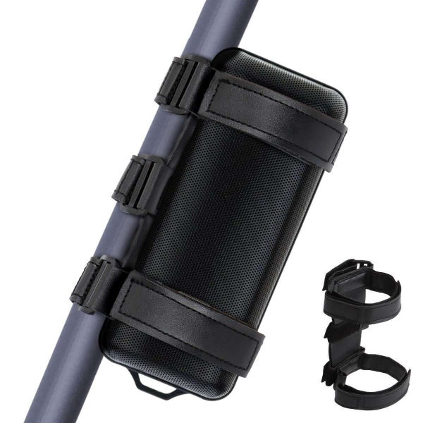2x Portable Bike Speaker Mount Handlebar Sound Bar Holder w/2 Strap Adjustable Carousel 2