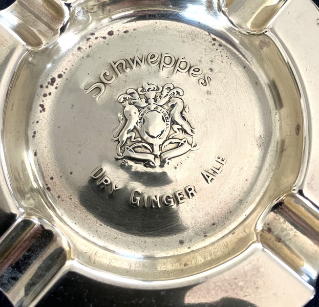 Vintage Schweppes Cordials brass ash tray. Carousel 2