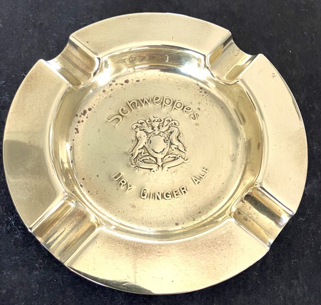 Vintage Schweppes Cordials brass ash tray. Carousel 1