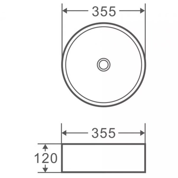 Basin 355x355x120mm Carousel 4
