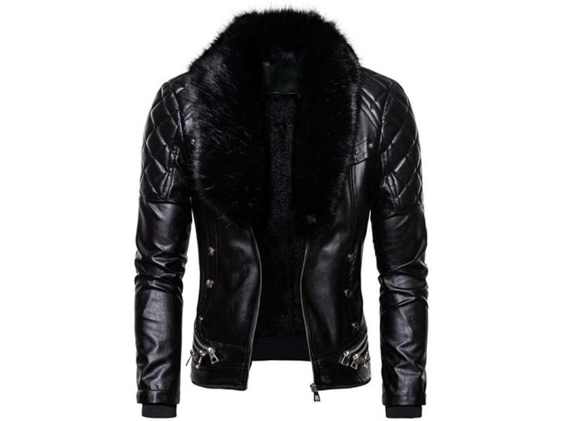 Faux PU Leather Coat Jacket Carousel 1