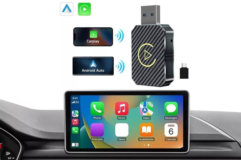 2Pcs Wireless Apple Carplay Adapter Android Auto Adapter USB Car Dongle Connect Carousel 2