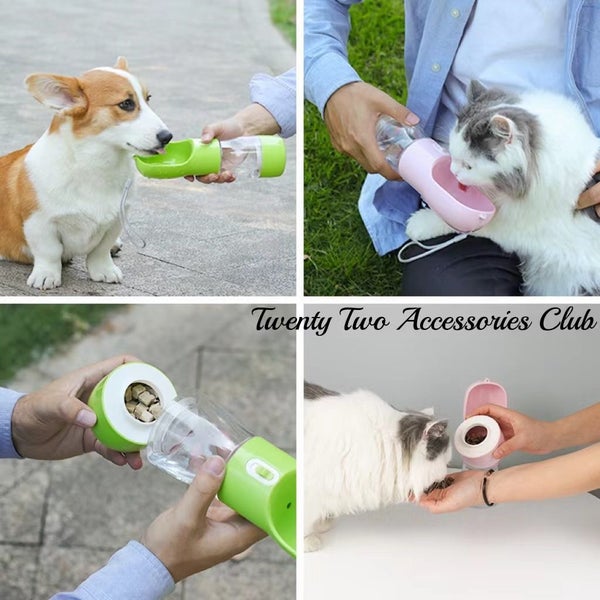 Pet Water Bottle & Food Treat Storage Container - Brand NEW Carousel 1