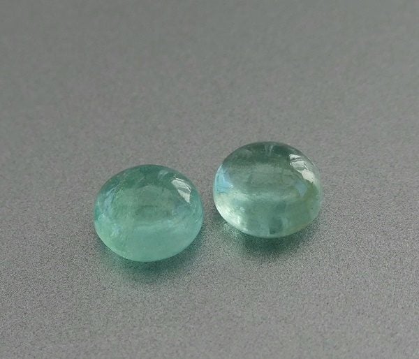 1.32CT SPLENDID ROUND CAB 100% NATURAL GREEN EMERALD PAIR Carousel 1