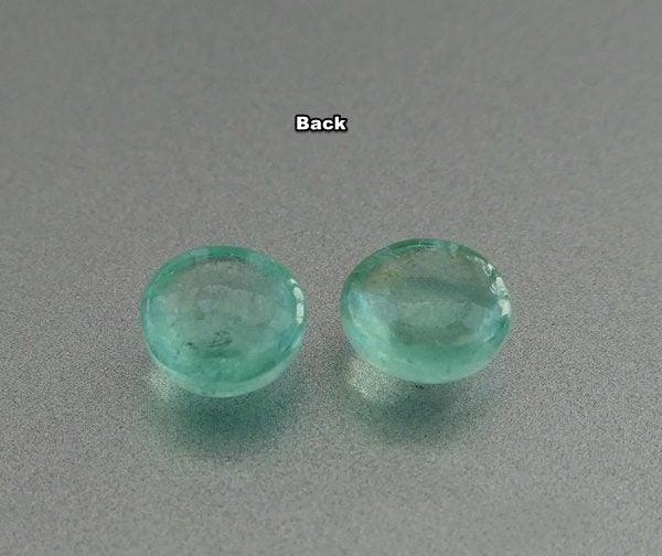 1.32CT SPLENDID ROUND CAB 100% NATURAL GREEN EMERALD PAIR Carousel 2