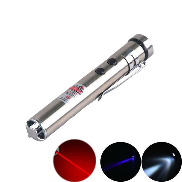 3 in 1 Multi Function Premium Cat Toy Laser Pointer USB Charging LED Torch Light Carousel 2