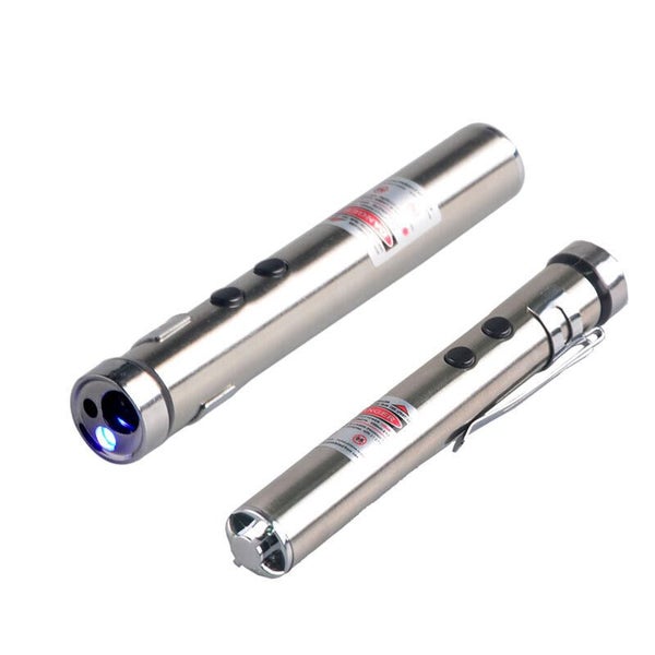 3 in 1 Multi Function Premium Cat Toy Laser Pointer USB Charging LED Torch Light Carousel 9