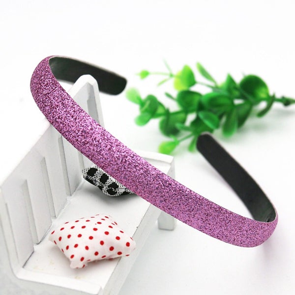 5 Pcs 12mm(1/2") Glitter Alice Headband for Women Headwear Hair Bands Hair Hoop Carousel 18