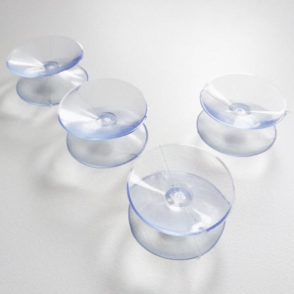 10pcs 20, 30, 35mm Double Sided Suction Cups Clear Plastic Rubber Window Suck... Carousel 2
