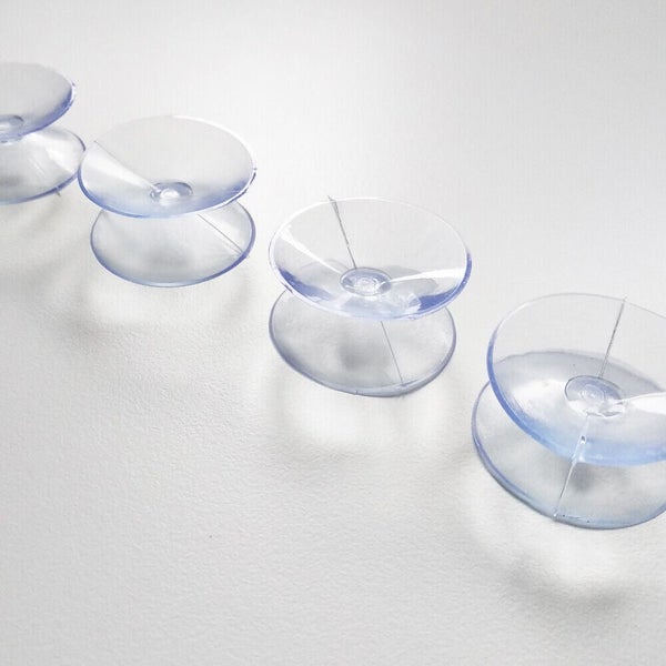 10pcs 20, 30, 35mm Double Sided Suction Cups Clear Plastic Rubber Window Suck... Carousel 4