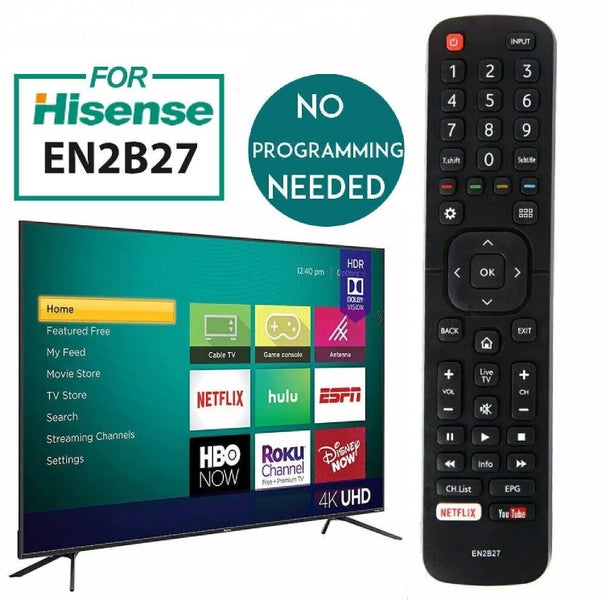2pcs for HISENSE TV Remote Control ORIGINAL EN2B27 OEM EN-2B27 RC3394402/01 3... Carousel 1