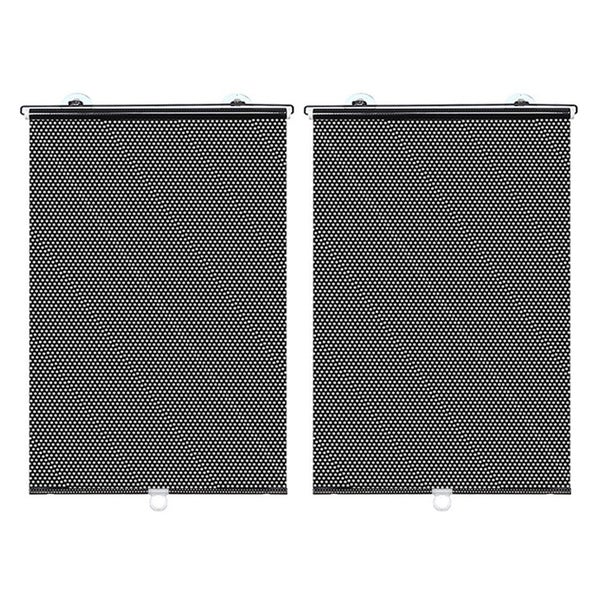 2pcs Car Window Shade Retractable Roller Blinds Sunshade Blackout Curtains with Carousel 2