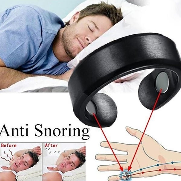 Acupressure Anti Snoring Magnetic Ring Sleeping Aid Titanium Alloy Anti Snore Carousel 1