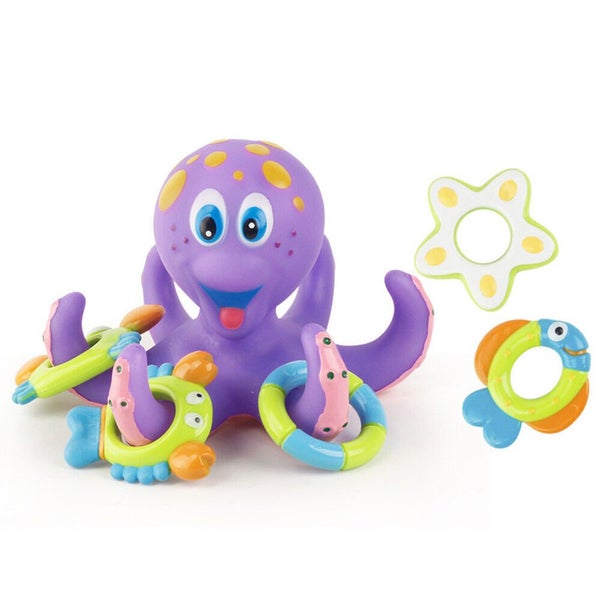 Floating Bath Toys Toddlers Learn Play Fun 5 Rings Baby Infant Kids Carousel 2