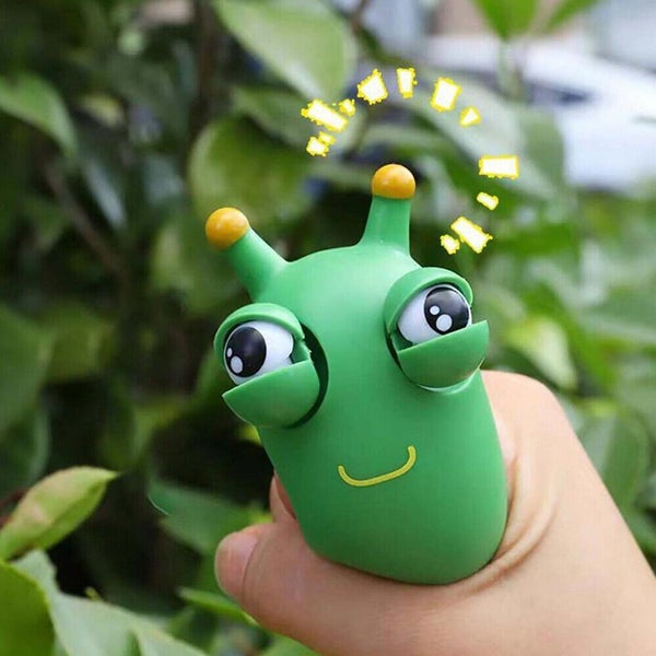 2x Squishy Hand Novelty Squeeze Toys Popping Out Ball Fidget Green Eyes Chrit... Carousel 2