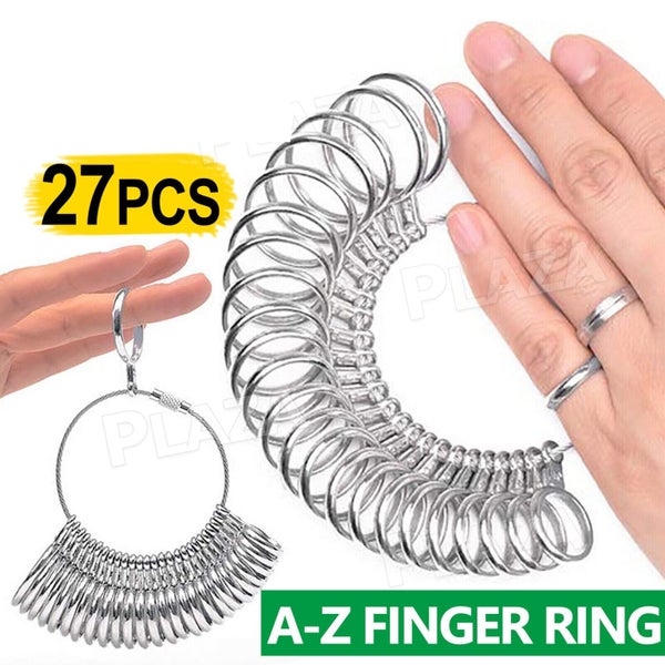 1set Australian A-Z Finger Ring Sizer Size Sizing Measure Measurement Gauge Tool Carousel 1