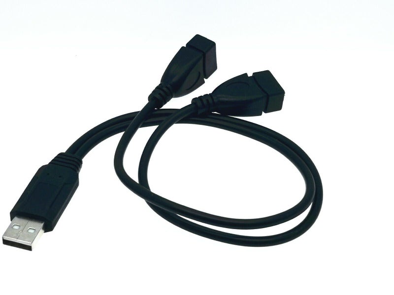 1x USB 2.0 A Male to Dual Double USB A Female Splitter Cable Carousel 3