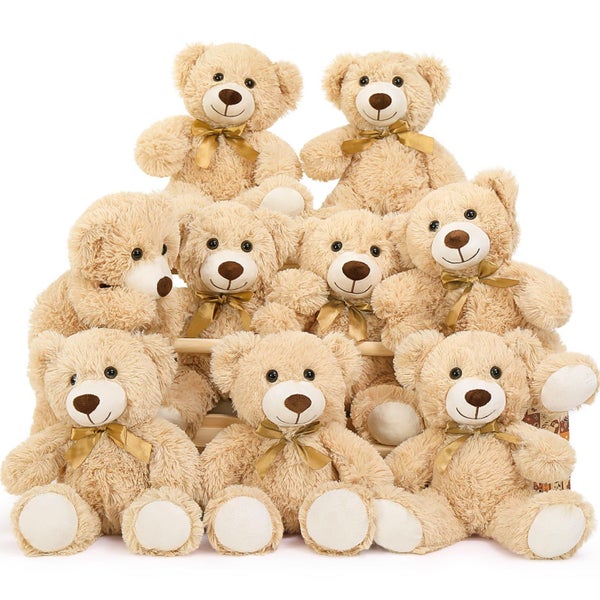 MaoGoLan 9 Pack Teddy Bears Bulk for Baby Shower, 14" Small Teddy Bear Plush Toy Carousel 1
