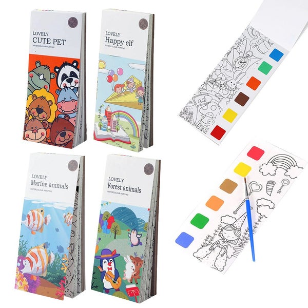 Toy Portable Children Watercolor Painting Book -Style 3 Carousel 7