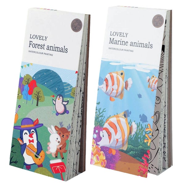 Toy 2Pcs Portable Children Watercolor Painting Book -Style 2 and Style 3 Carousel 1