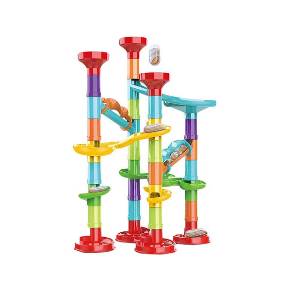 Marble Run Set Building Blocks Glass Marbles for Kids DIY Marble Run Railway Toy Carousel 2