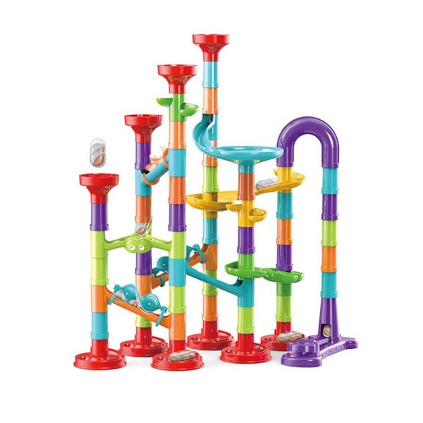 Marble Run Set Building Blocks Glass Marbles for Kids DIY Marble Run Railway Toy Carousel 2