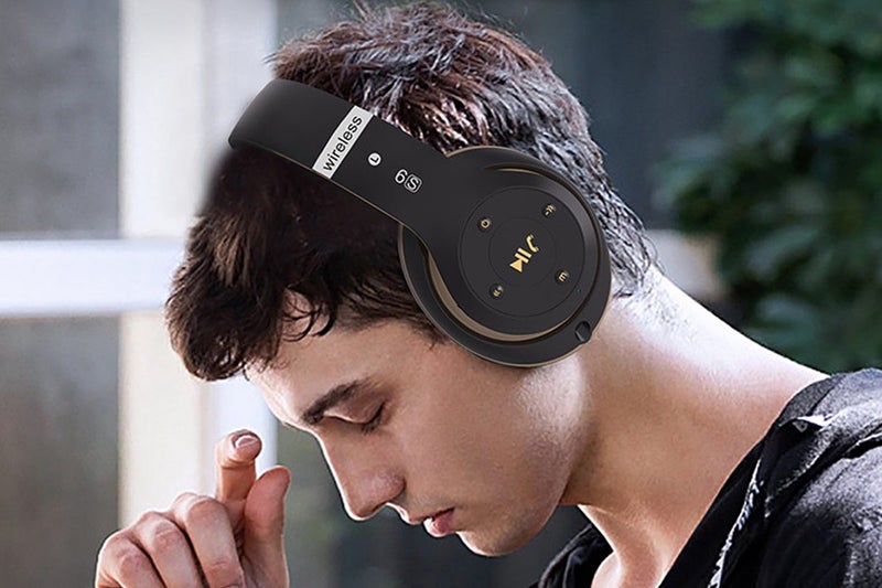 2Pcs Bluetooth Headphones Over Ear HiFi Stereo Sound Wireless Headphones for Tra Carousel 5