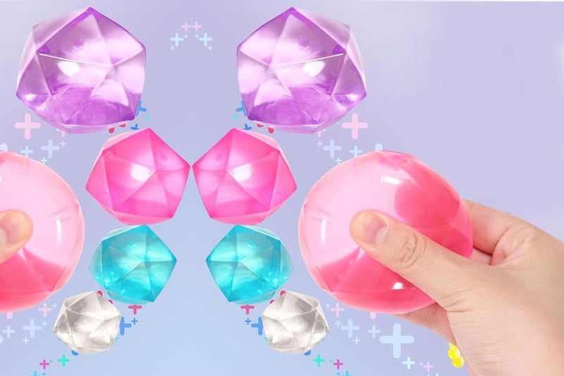 4Pcs Mini Ice Block Stress Ball Toy Polyhedron Diamond Sugar Ball Sensory Fidget Carousel 3