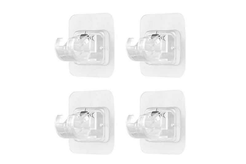 4PCS No Drill Curtain Rod Brackets Self Adhesive for Bathroom Kitchen-Clean Carousel 1