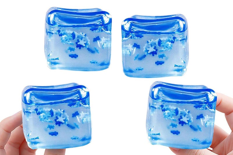 4Pcs Mini Ice Block Stress Ball Toy Polyhedron Diamond Sugar Ball Sensory Fidget Carousel 2
