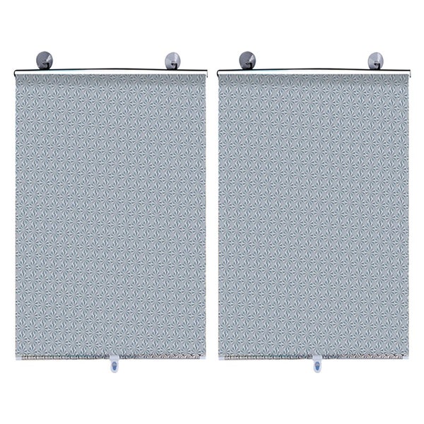 2pcs Car Window Shade Retractable Roller Blinds Sunshade Blackout Curtains with Carousel 2